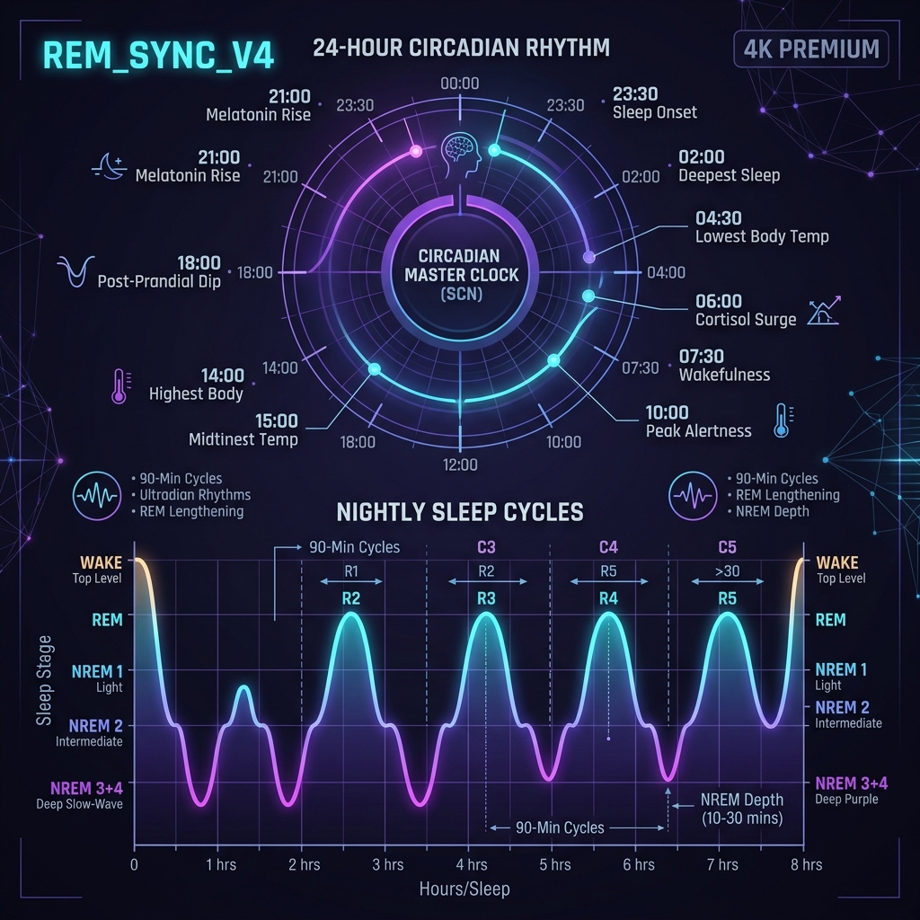 Sleep Calculator — technical schematic
