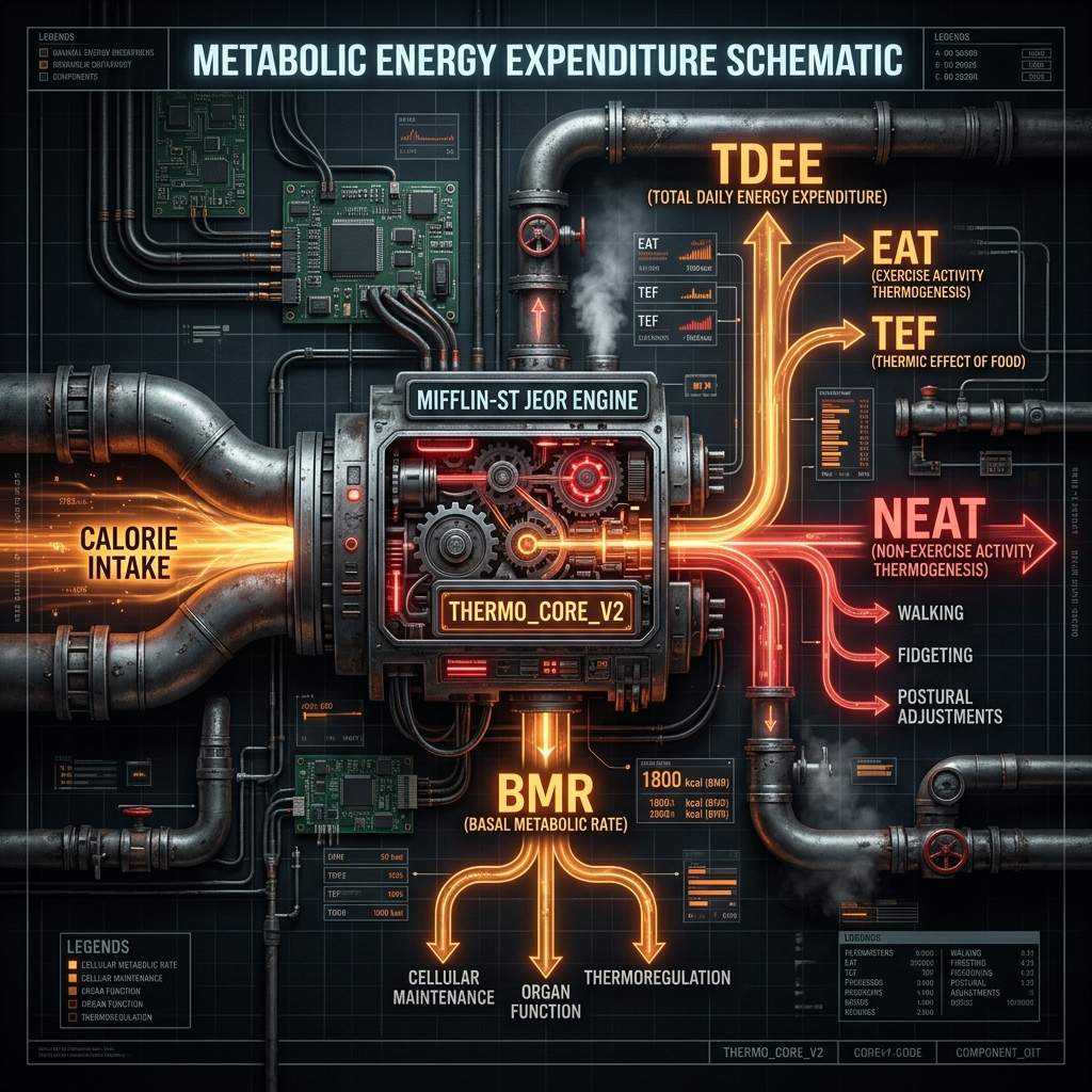 BMR & TDEE Calculator — technical schematic